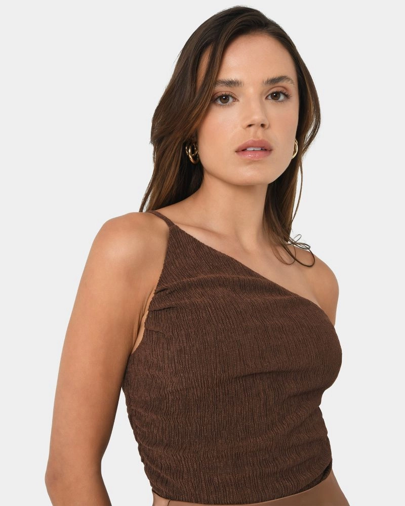 Forcast Clothing - Izzy One Shoulder Crepe Top