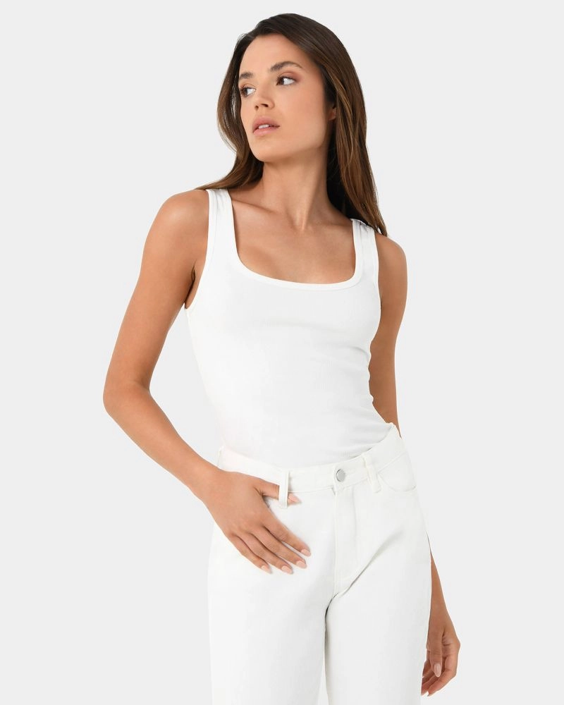 Forcast Clothing - Devin Ribbed Singlet Top