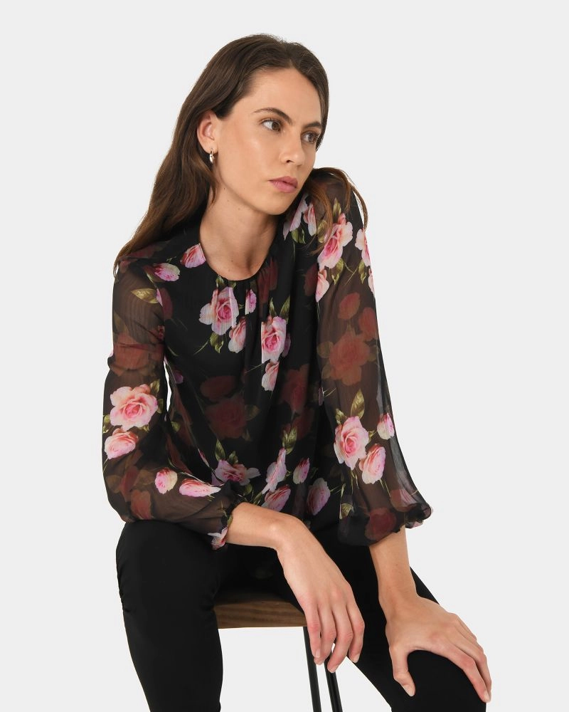 Forcast Clothing - Rose Floral Top