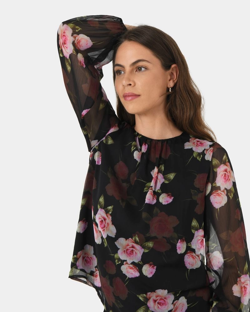 Forcast Clothing - Rose Floral Top