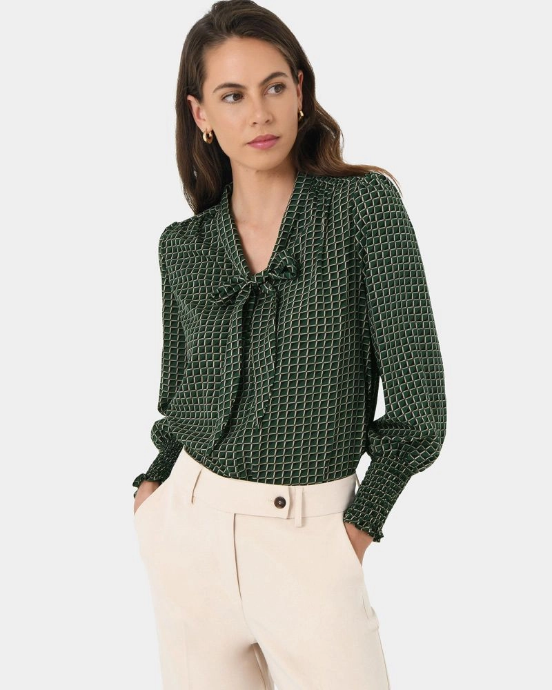 Zhuri Tie Neck Blouse