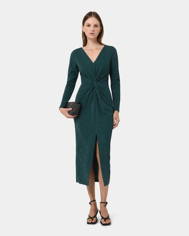 Forcast Clothing - Giada Twist Knit Glitter Dress