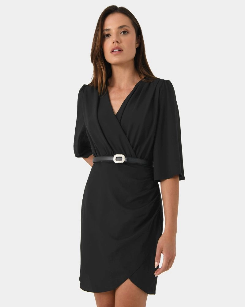 Queena Mini Dress | Black | Forcast - Forcast AU