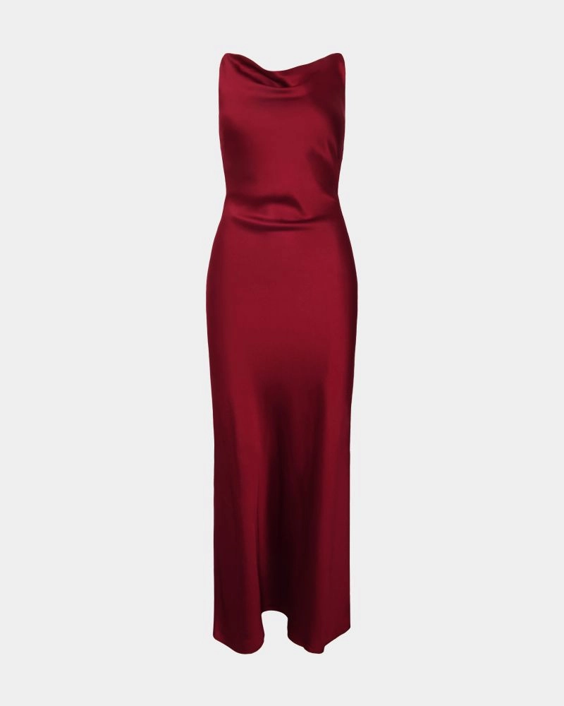 Jamila Backless Maxi Dress | Ruby | Forcast - Forcast AU