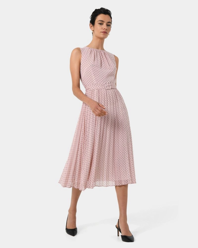 Forcast Clothing - Ruth Belted Polkadot Dress