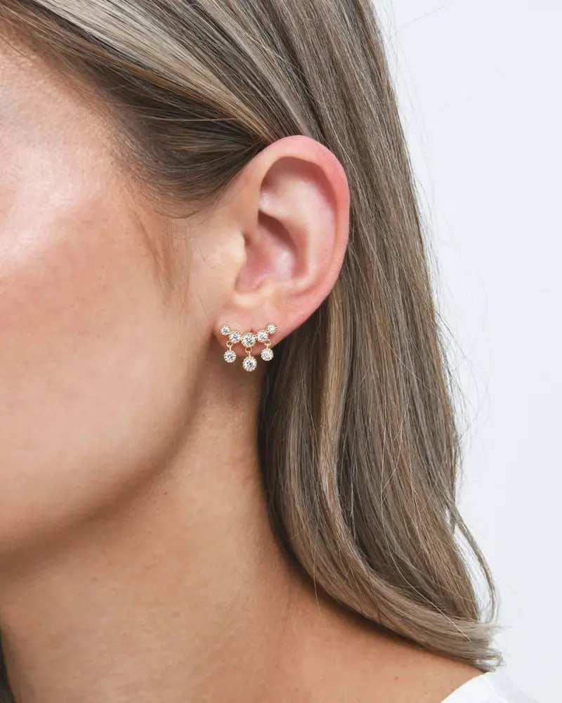 Forcast Accessories, the Kalea 16k Gold Plated Earrings 