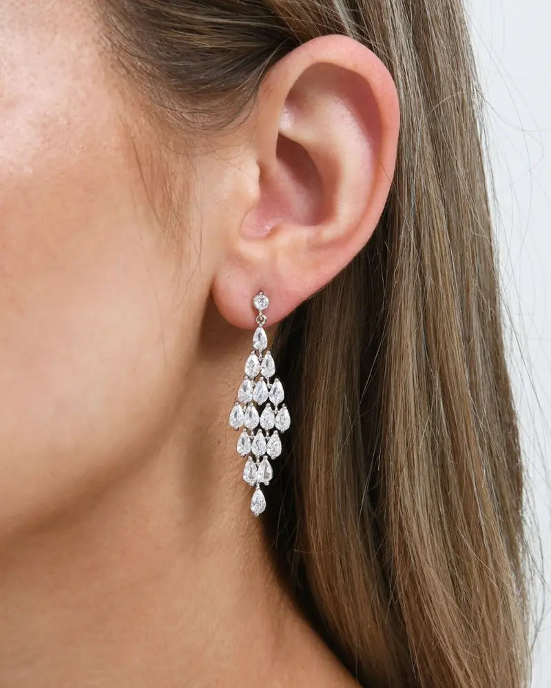 Gisela Sterling Silver Plated Earrings 