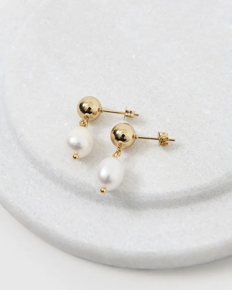 Forcast Accessories - Lesly 16k Gold Plated Earrings