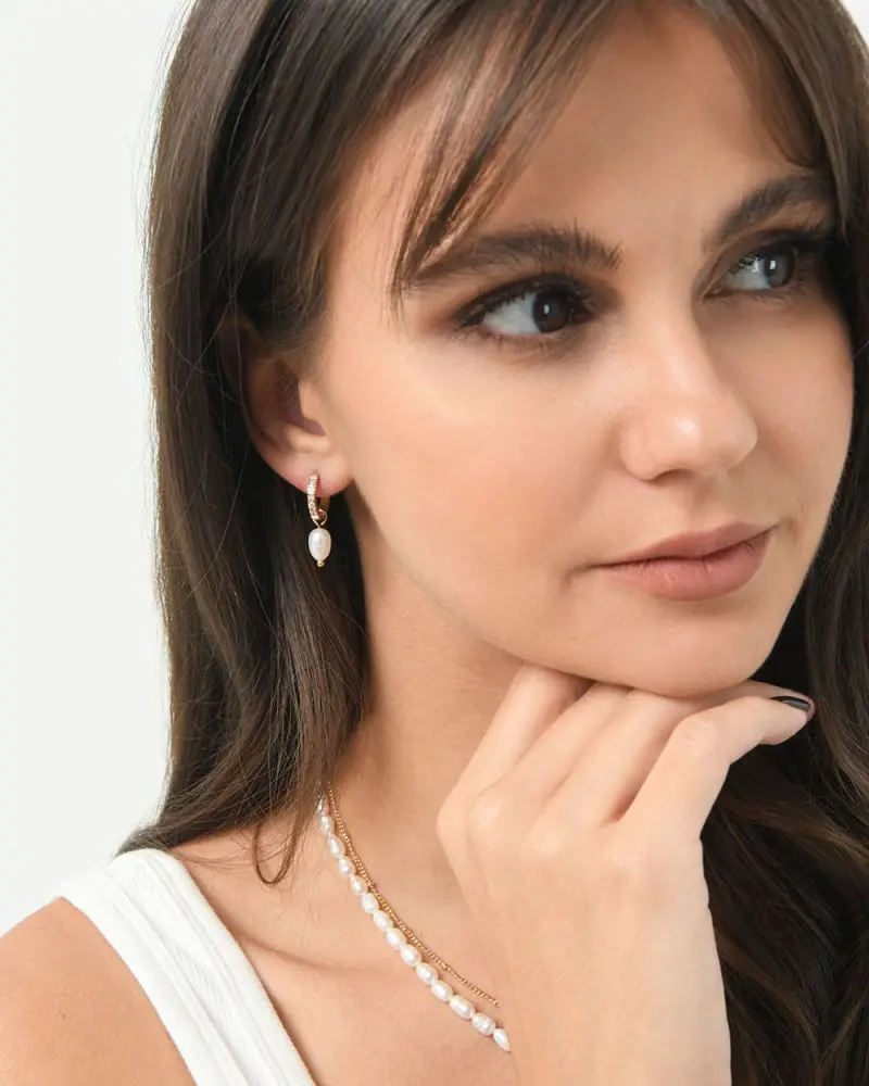 Forcast Accessories - Cienna 16k Gold Plated 2 Way Earrings