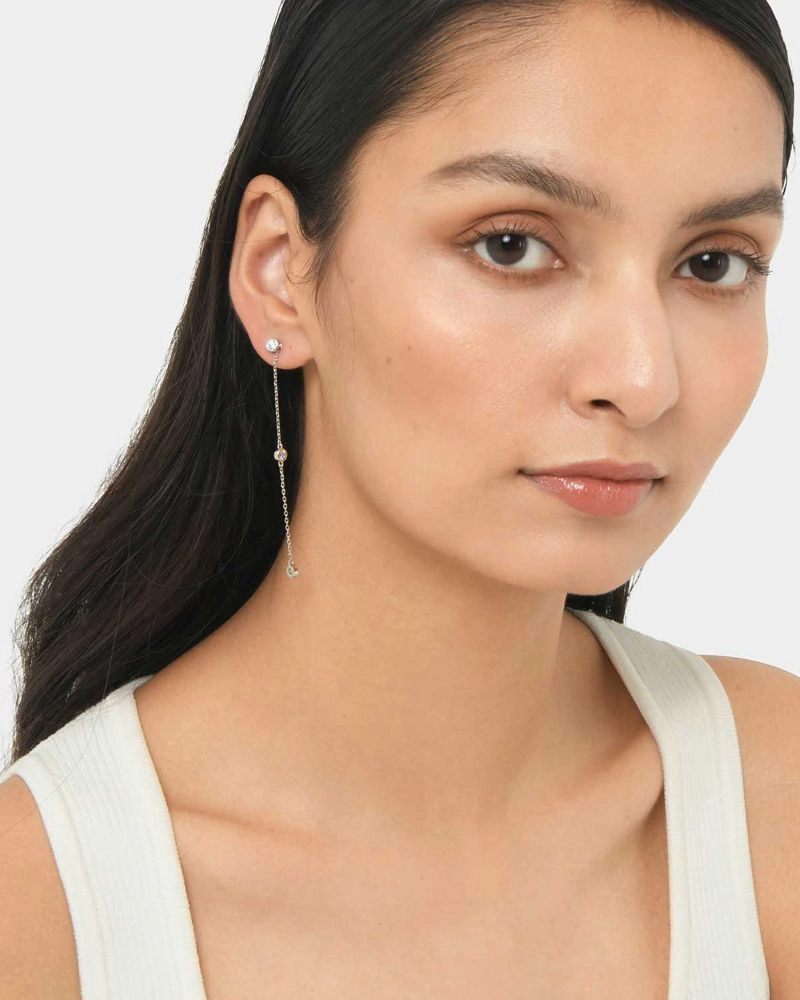 Forcast Accessories - Macy 2 Way Silver Earrings