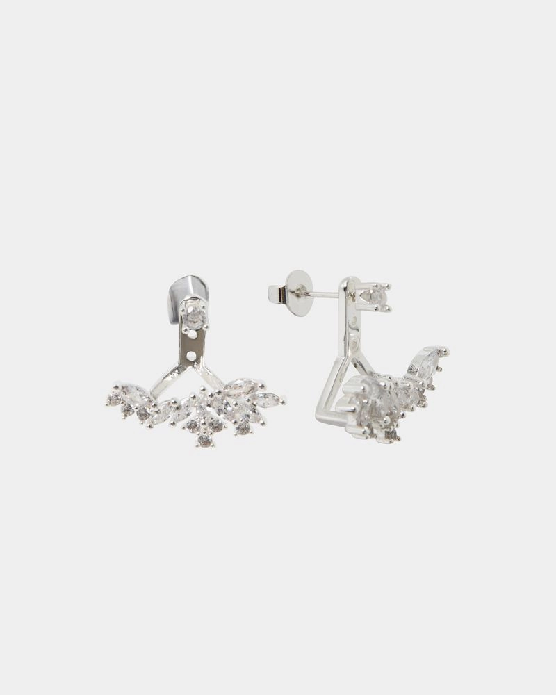 Forcast Accessories - Liah Sterling Silver Plated 2 Way Earrings

