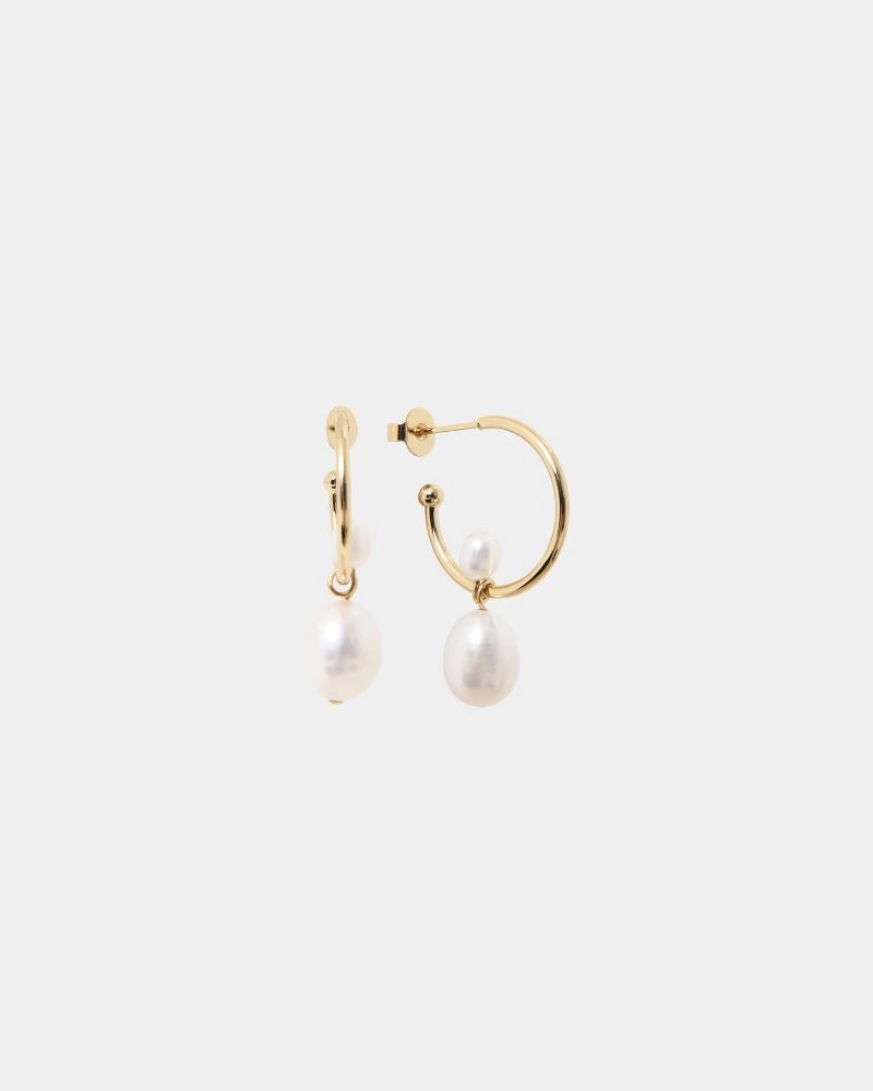 Forcast Accessories - Gina 16k Gold Plated 2 Way Earrings 
