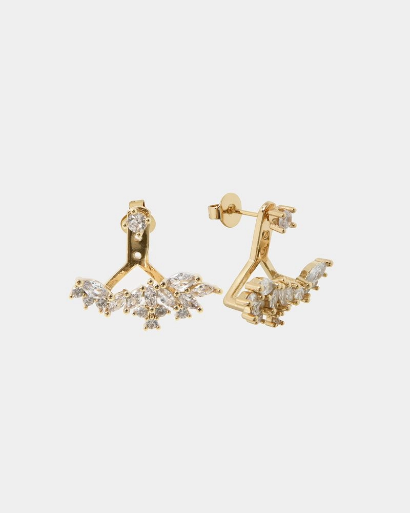 Forcast Accessories - Liah 16k Gold Plated 2 Way Earrings