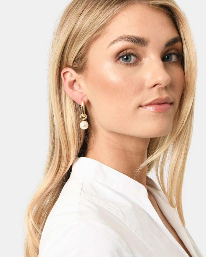 Forcast Accessories - Hazel 16k Gold Plated 2 Way Earrings