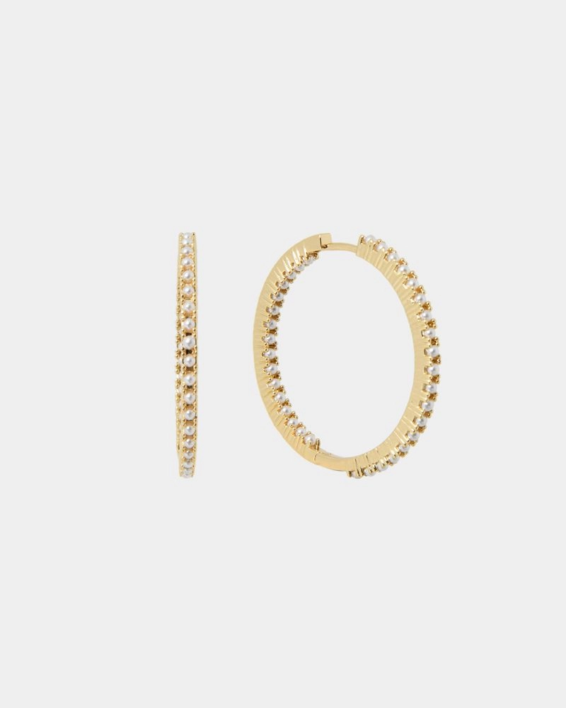 Forcast Accessories - Alayah 16k Gold Hoop Earrings