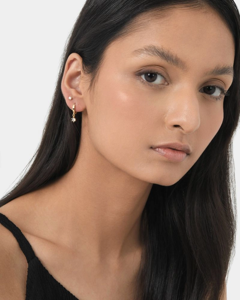 Forcast Accessories - Vivi 16k Gold Plated Earrings