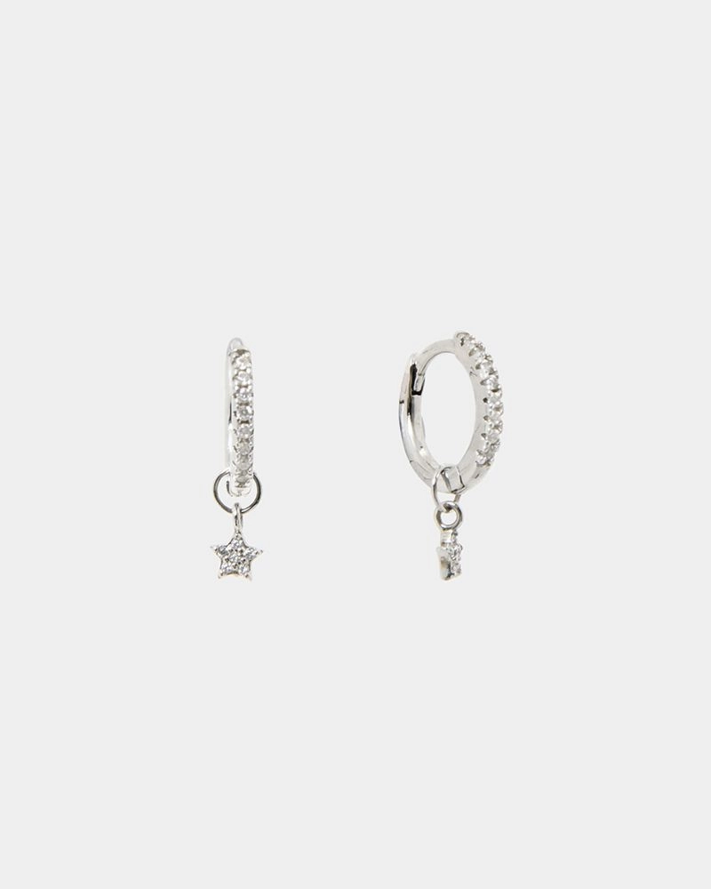 Forcast Accessories - Colette Silver 2 way Earrings