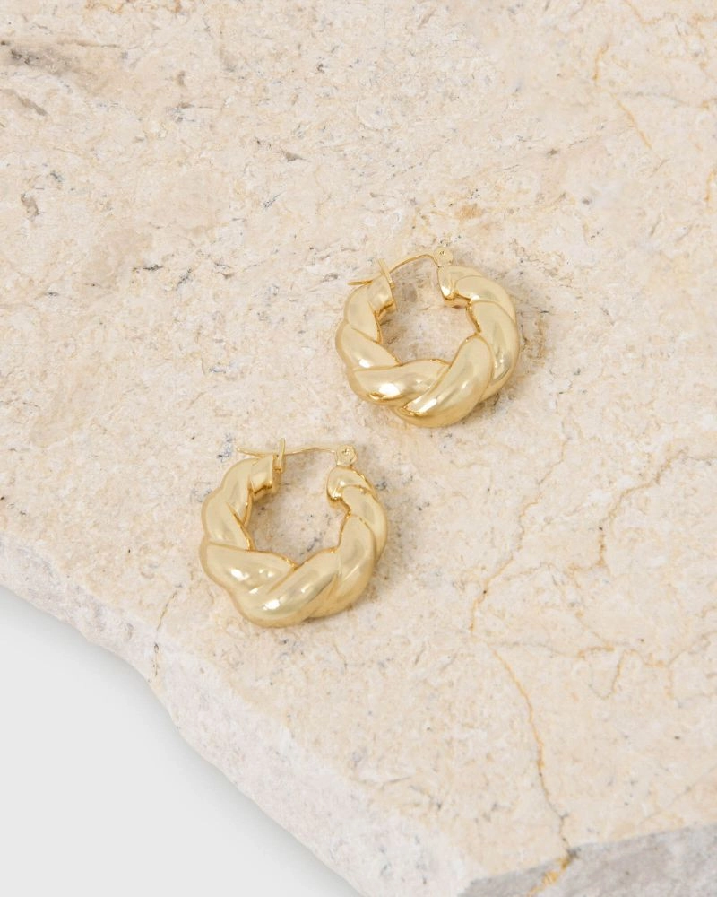 Forcast Accessories - Elle 16k Gold Plated Earrings