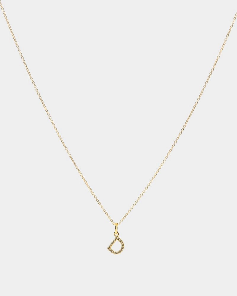 Forcast Accessories - Eliana 16k Gold Plated Initial Necklace