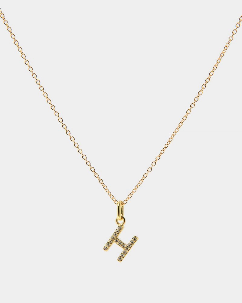 Forcast Accessories - Eliana 16k Gold Plated Initial Necklace