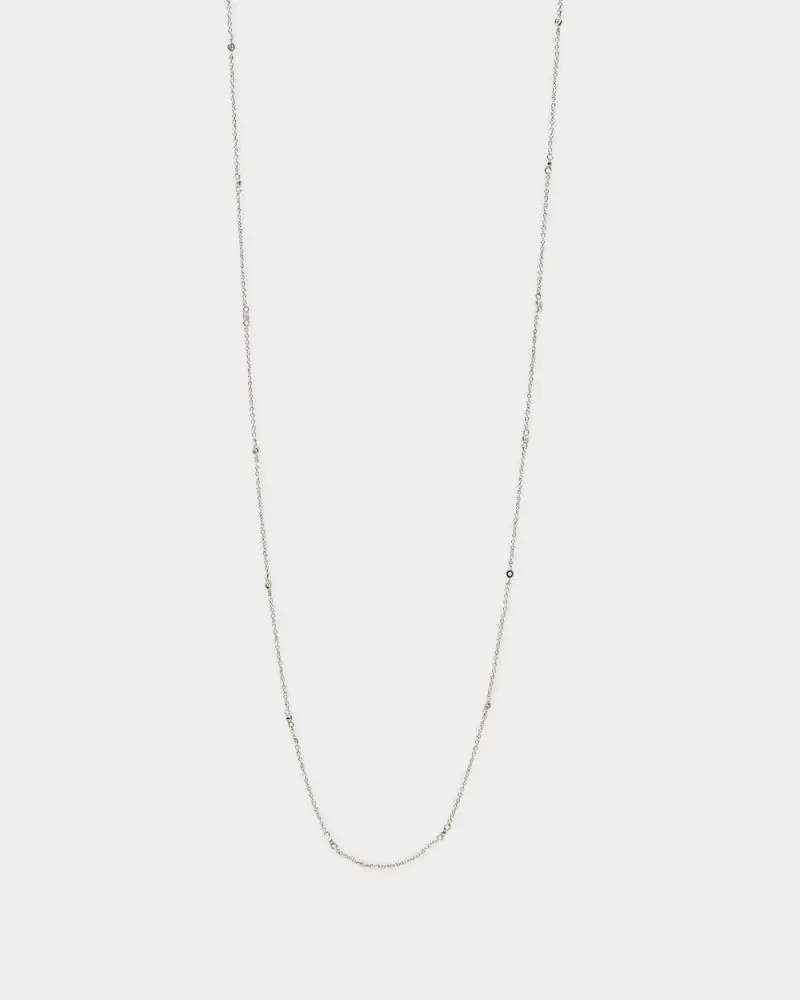 Forcast Accessories, the Tori Sterling Silver Plated Long Necklace 