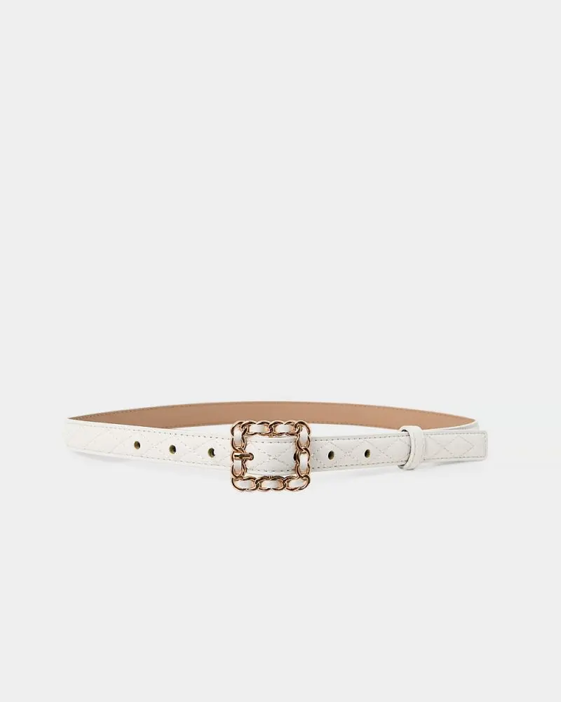 Forcast Accessories - Nahla Leather Quilted Belt