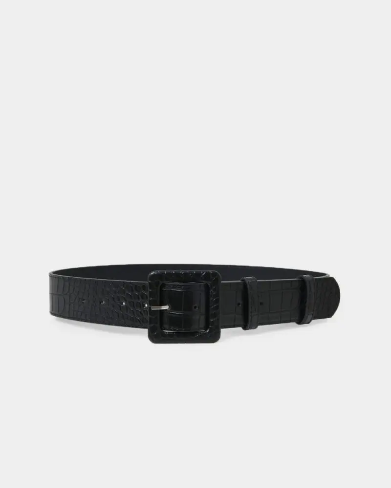 Forcast Accessories, the Bree Croc Covered Buckle Belt