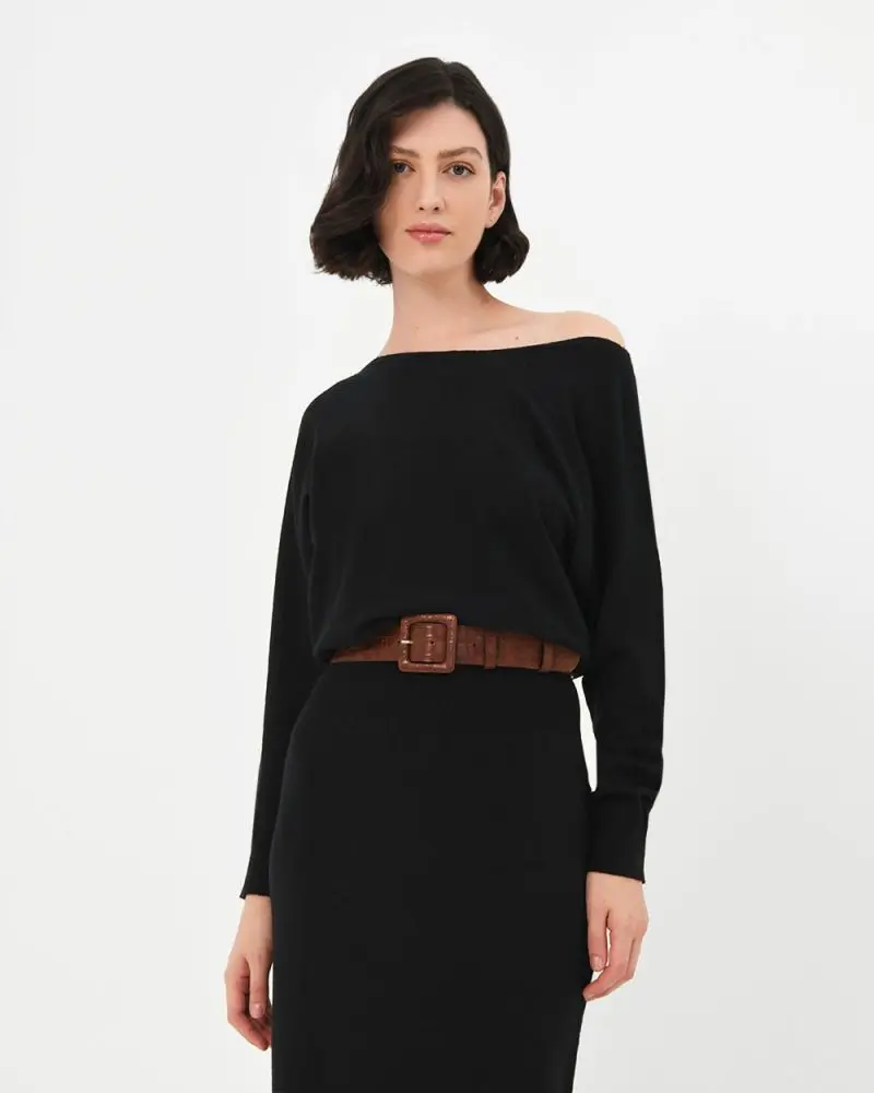 Forcast Clothing - Bree Croc Covered Buckle Belt