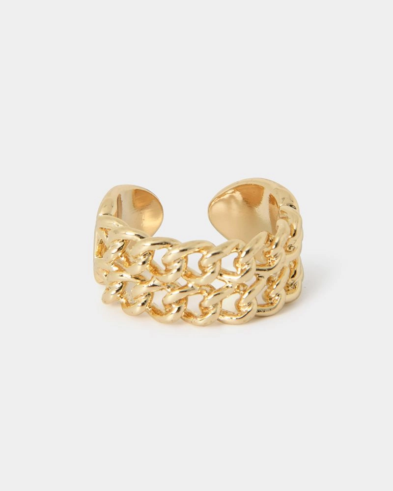 Forcast Accessories - Mavis 16k Gold Plated Brass Ring