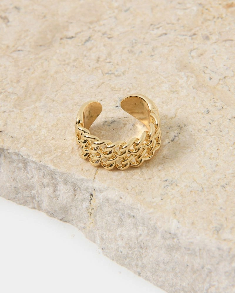 Forcast Accessories - Mavis 16k Gold Plated Brass Ring