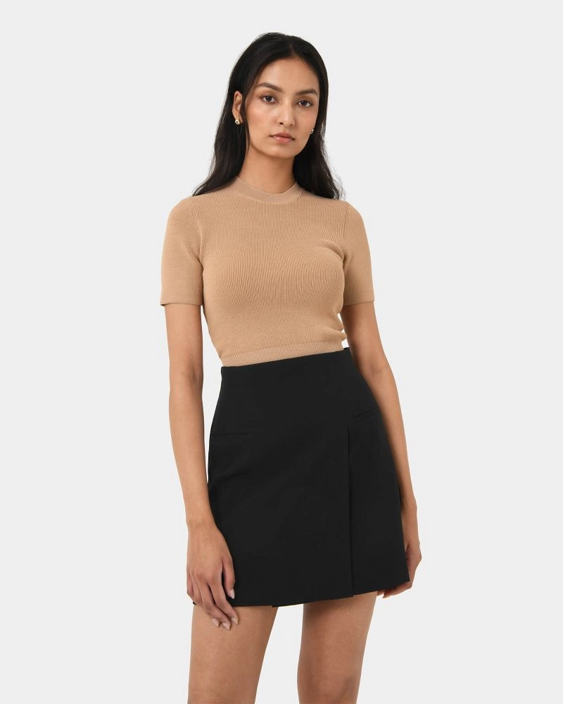 Black wrap work skirt shop