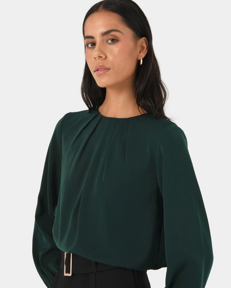 Forcast Clothing - Tiana Pleat Neck Top