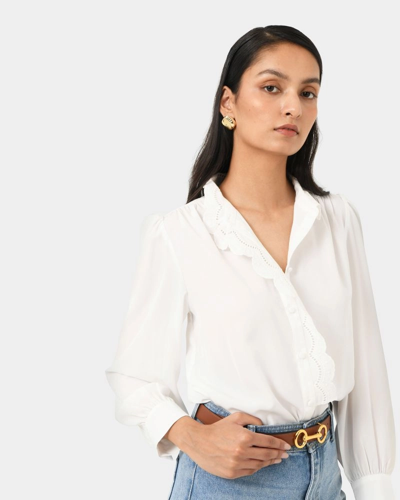 Forcast Clothing - Frances Embroidery Blouse 