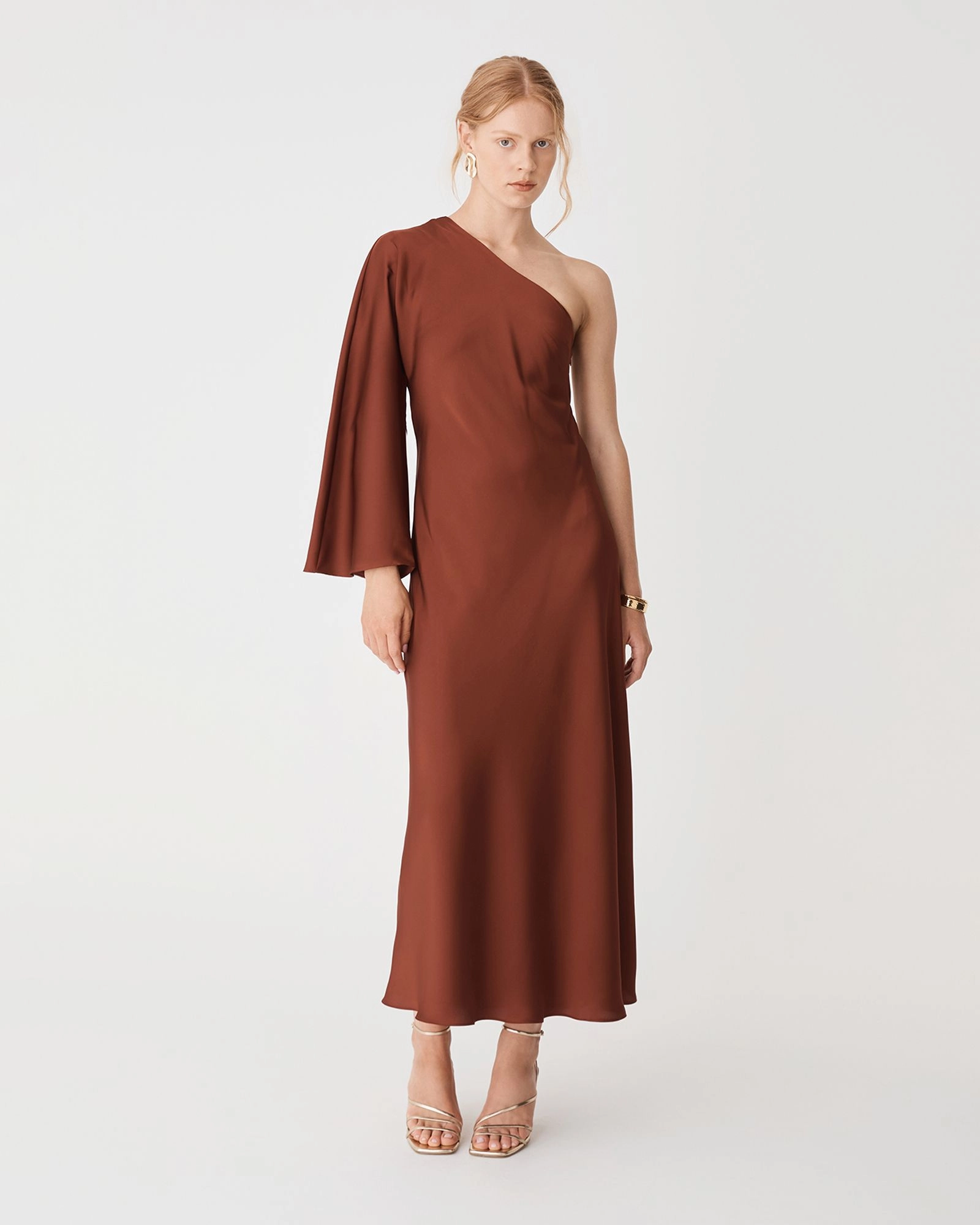 Forcast Clothing - Cleo One Shoulder Satin Dress