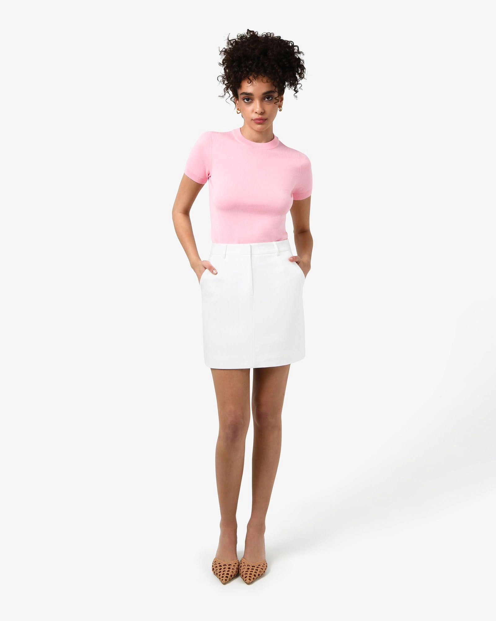 Forcast Clothing - Catherine Short Sleeve Knit Top
