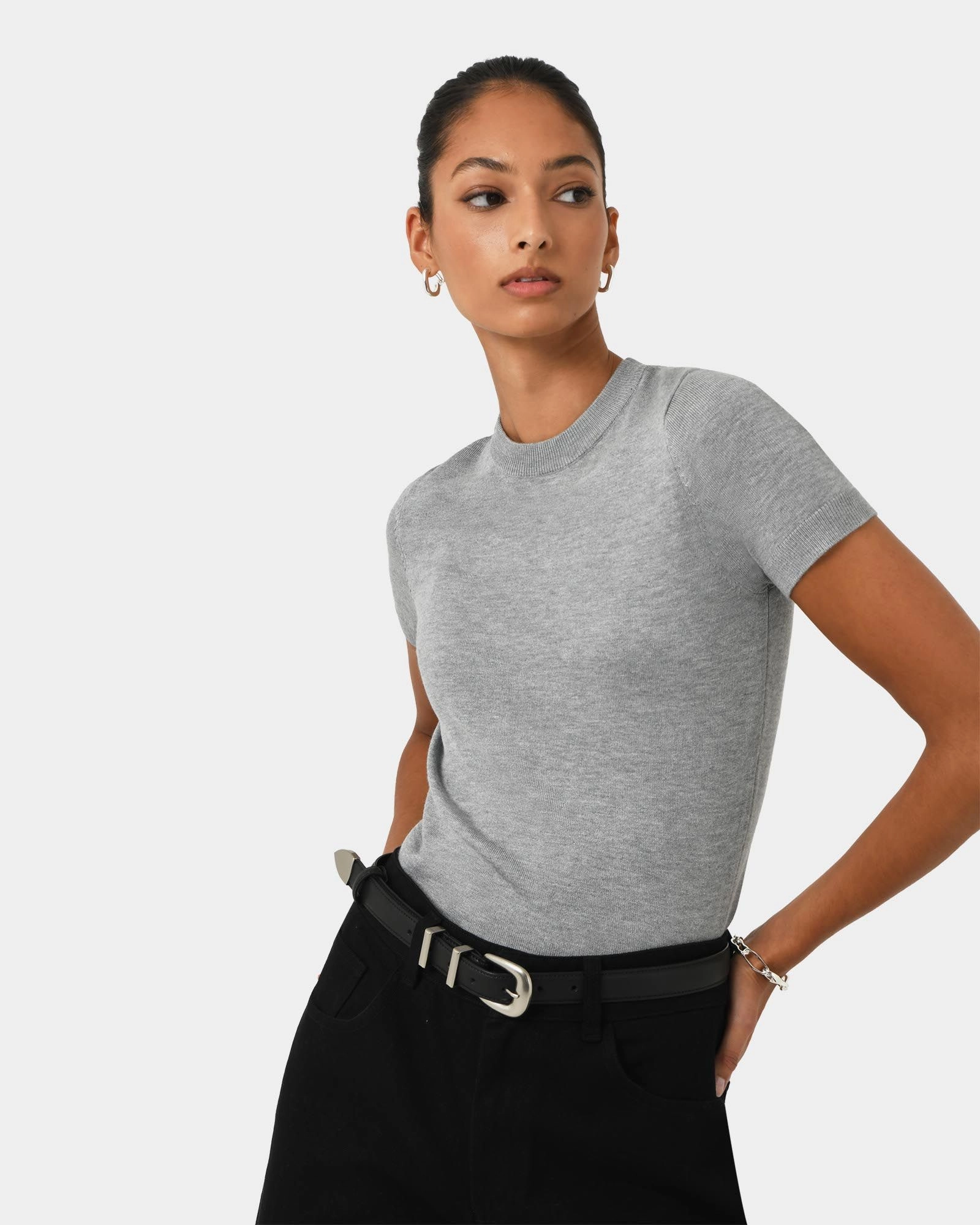 Forcast Clothing - Catherine Short Sleeve Knit Top