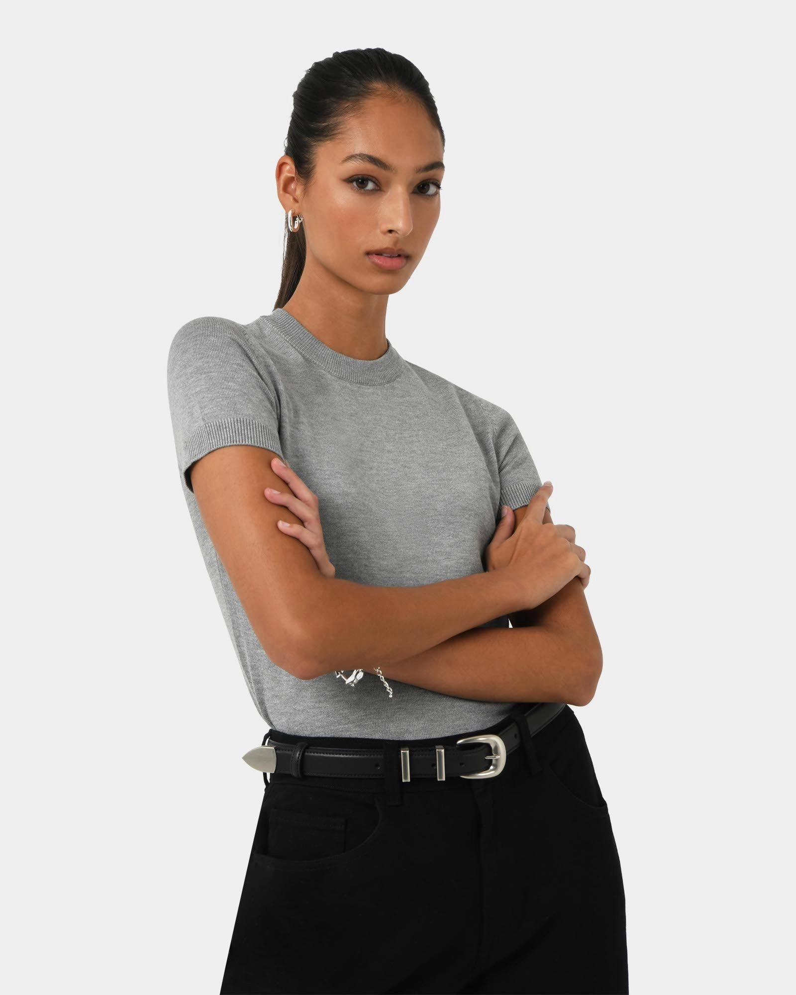 Forcast Clothing - Catherine Short Sleeve Knit Top