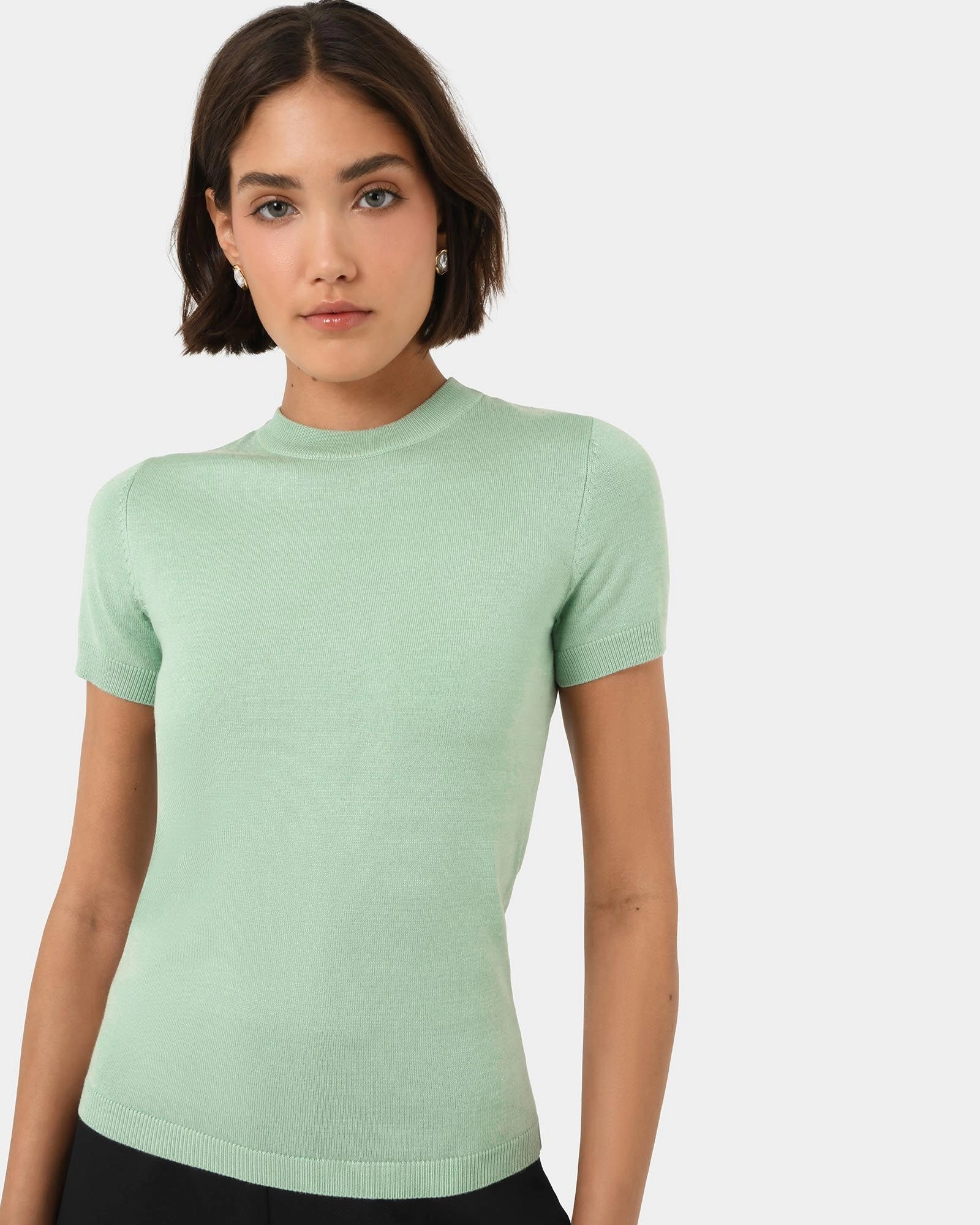 Forcast Clothing - Catherine Short Sleeve Knit Top
