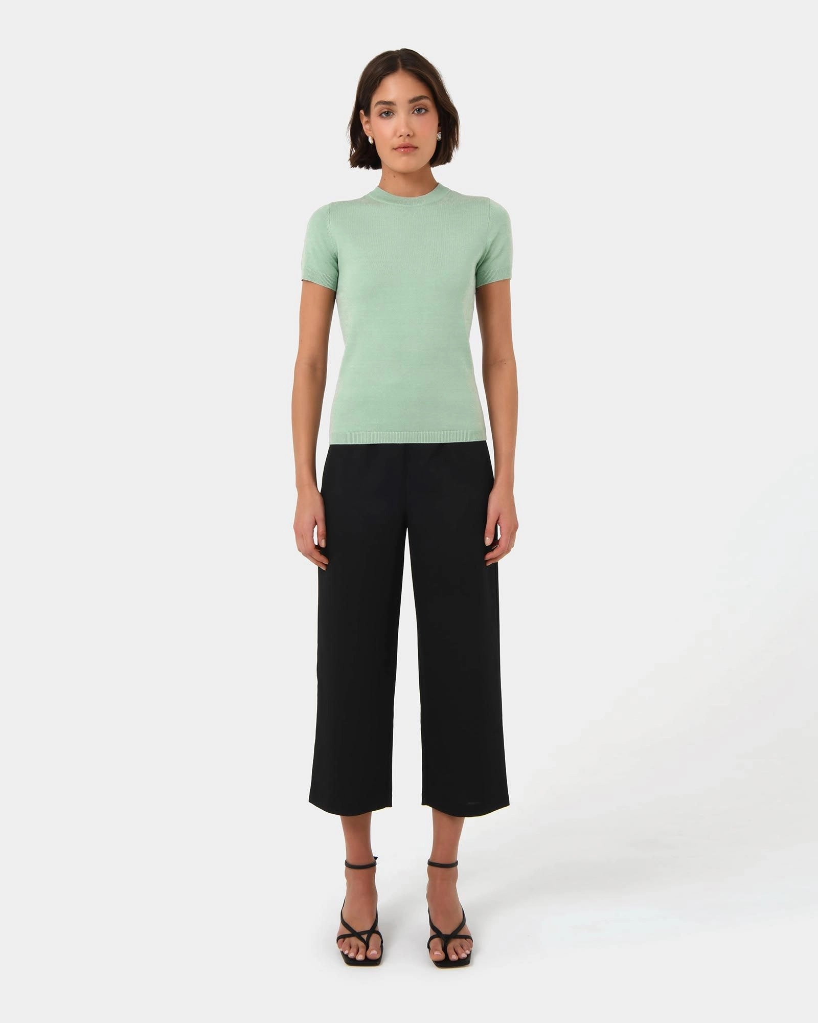 Forcast Clothing - Catherine Short Sleeve Knit Top
