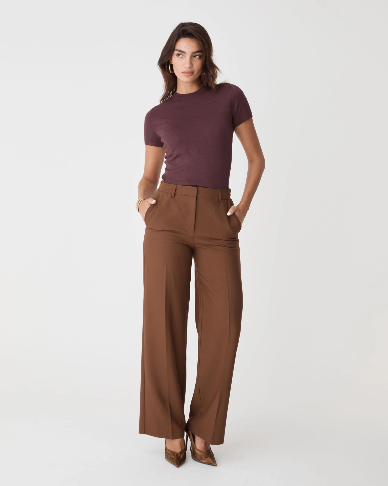 Forcast Clothing - Catherine Short Sleeve Knit Top