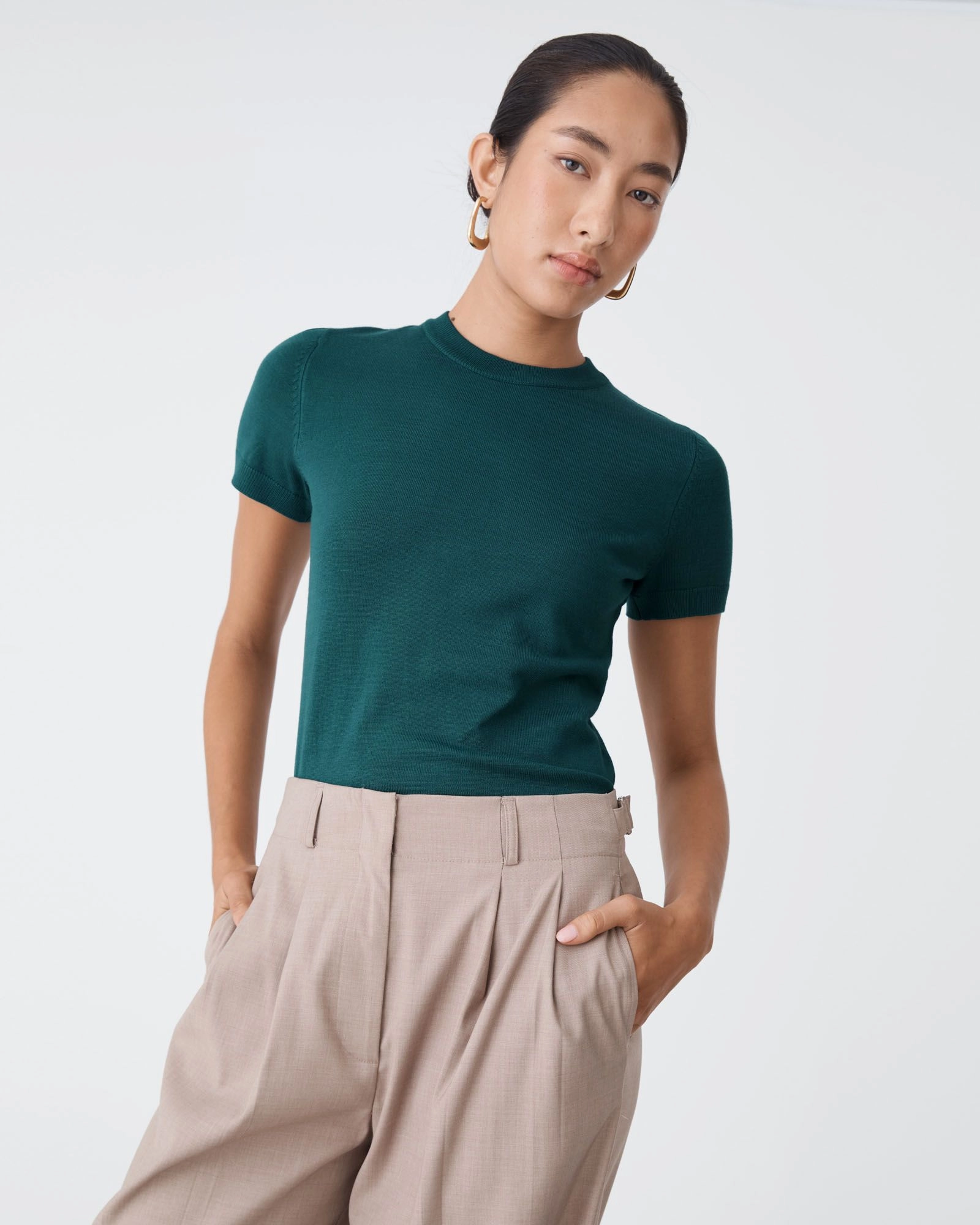 Forcast Clothing - Catherine Short Sleeve Knit Top