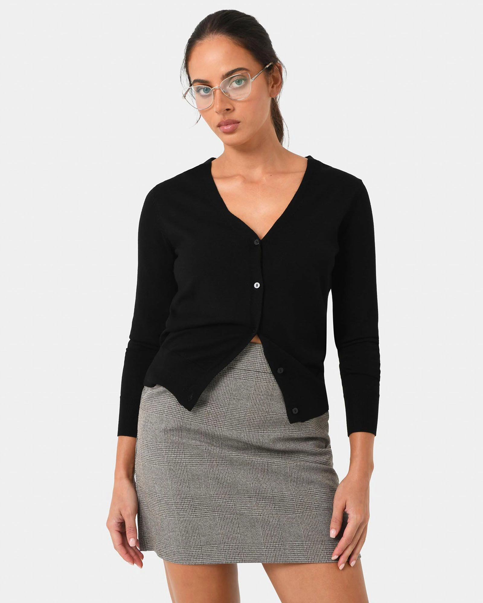 Forcast Clothing - Nicolette V-Neck Knit Cardigan