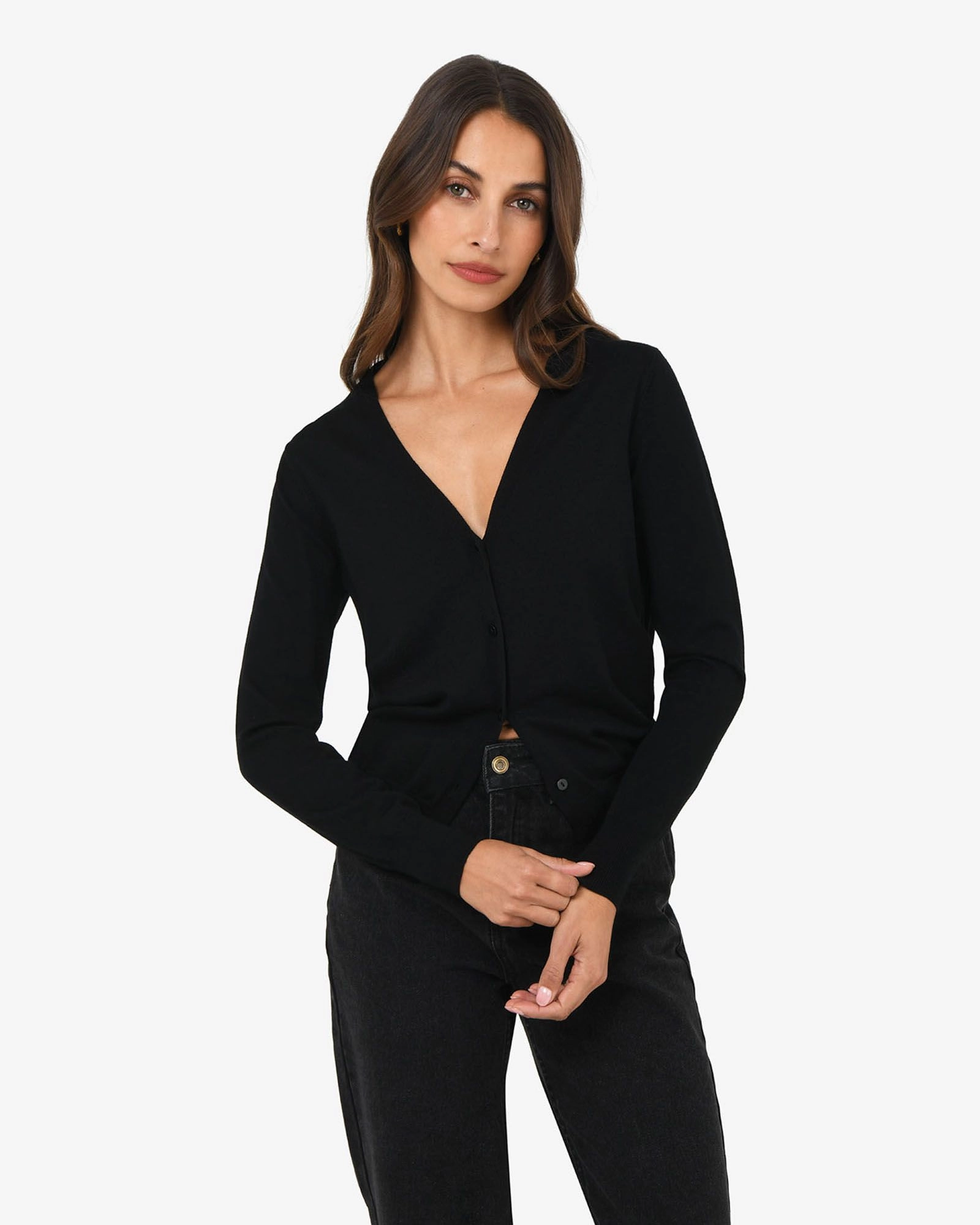 Forcast Clothing - Nicolette V-Neck Knit Cardigan