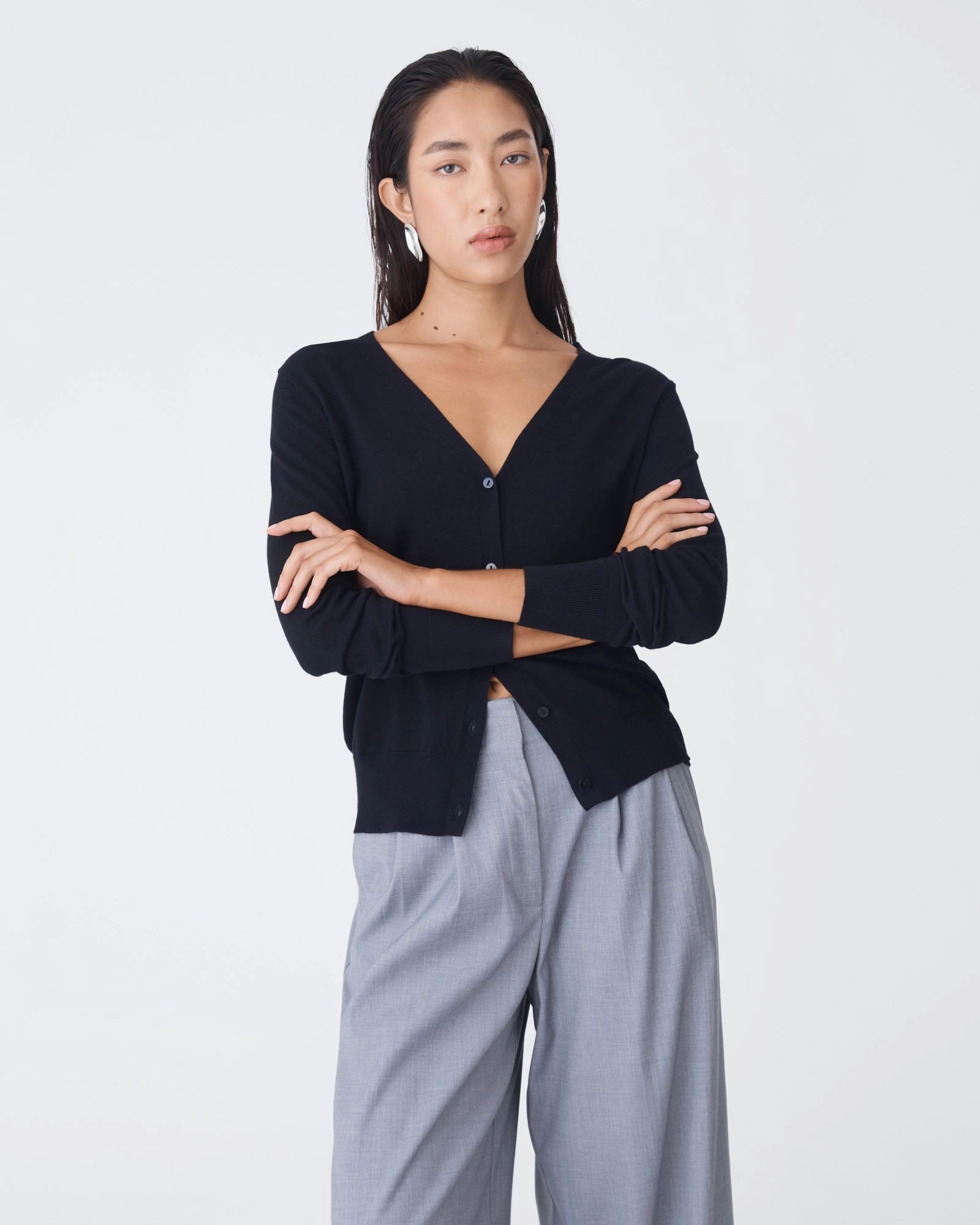 Forcast Clothing - Nicolette V-Neck Knit Cardigan