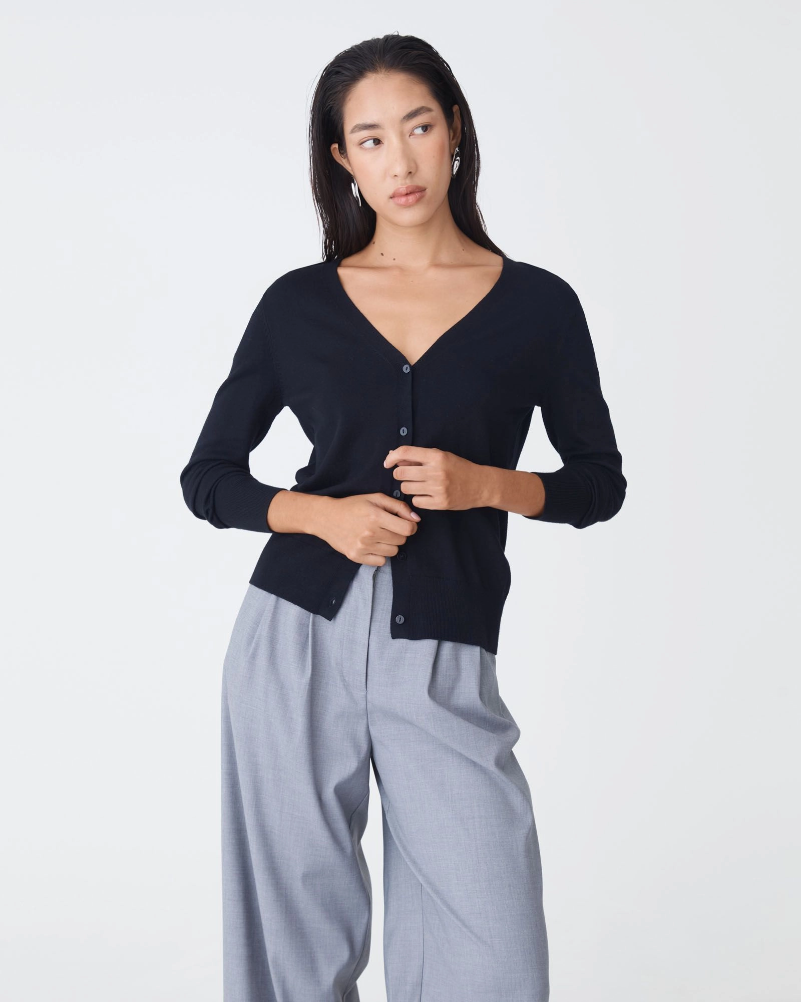 Forcast Clothing - Nicolette V-Neck Knit Cardigan
