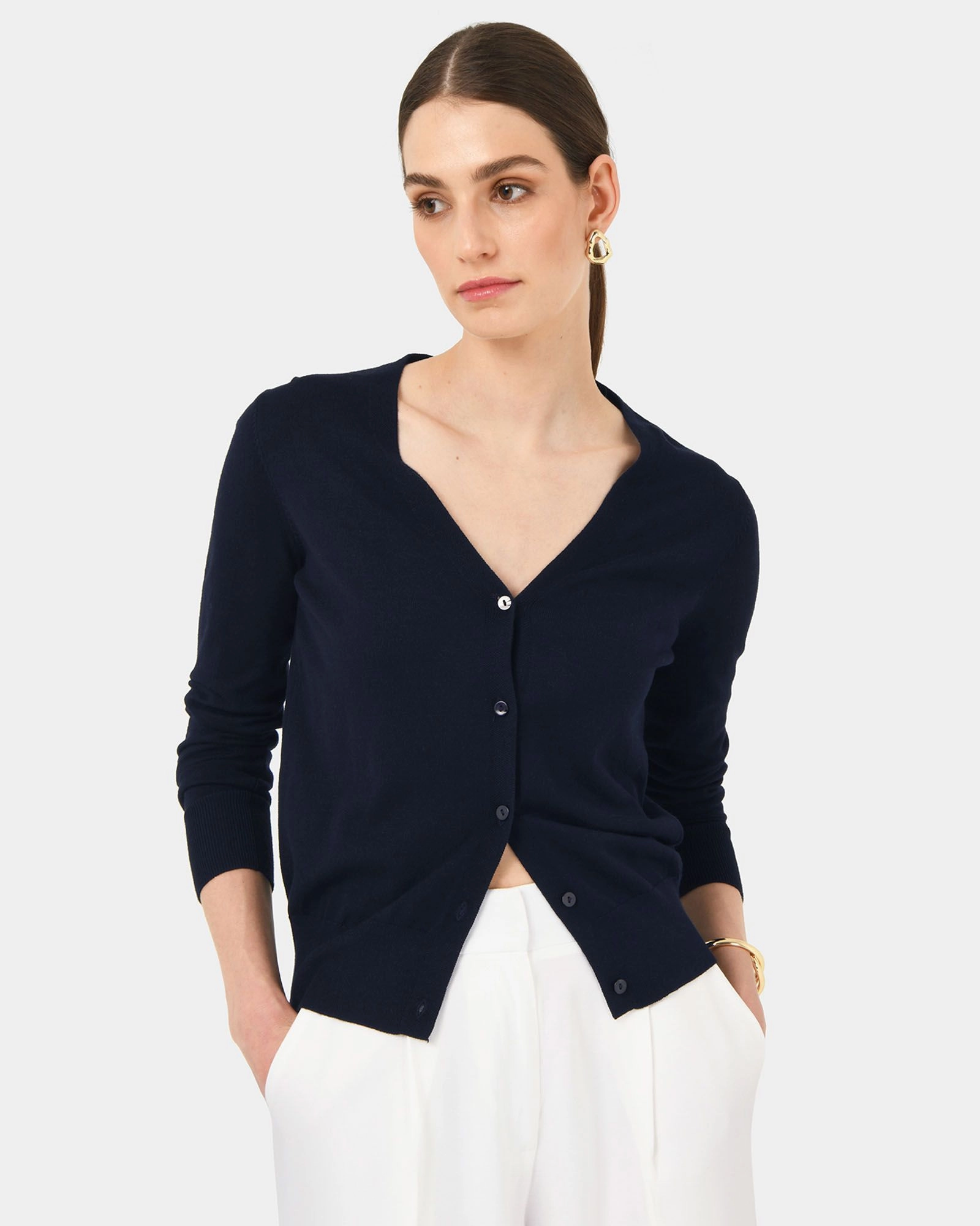 Forcast Clothing - Nicolette V-Neck Knit Cardigan