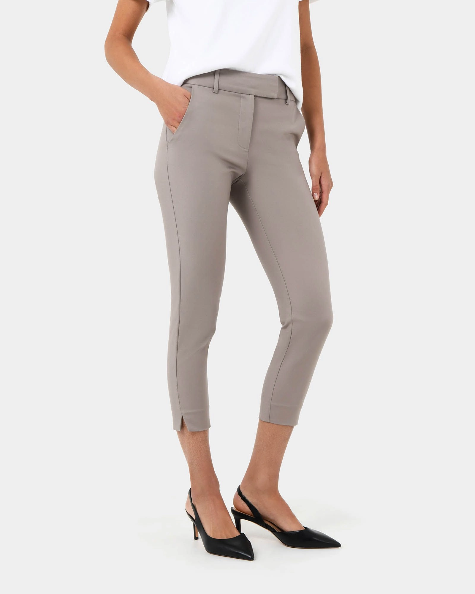 Forcast Clothing - Josie Cropped Notch Pants