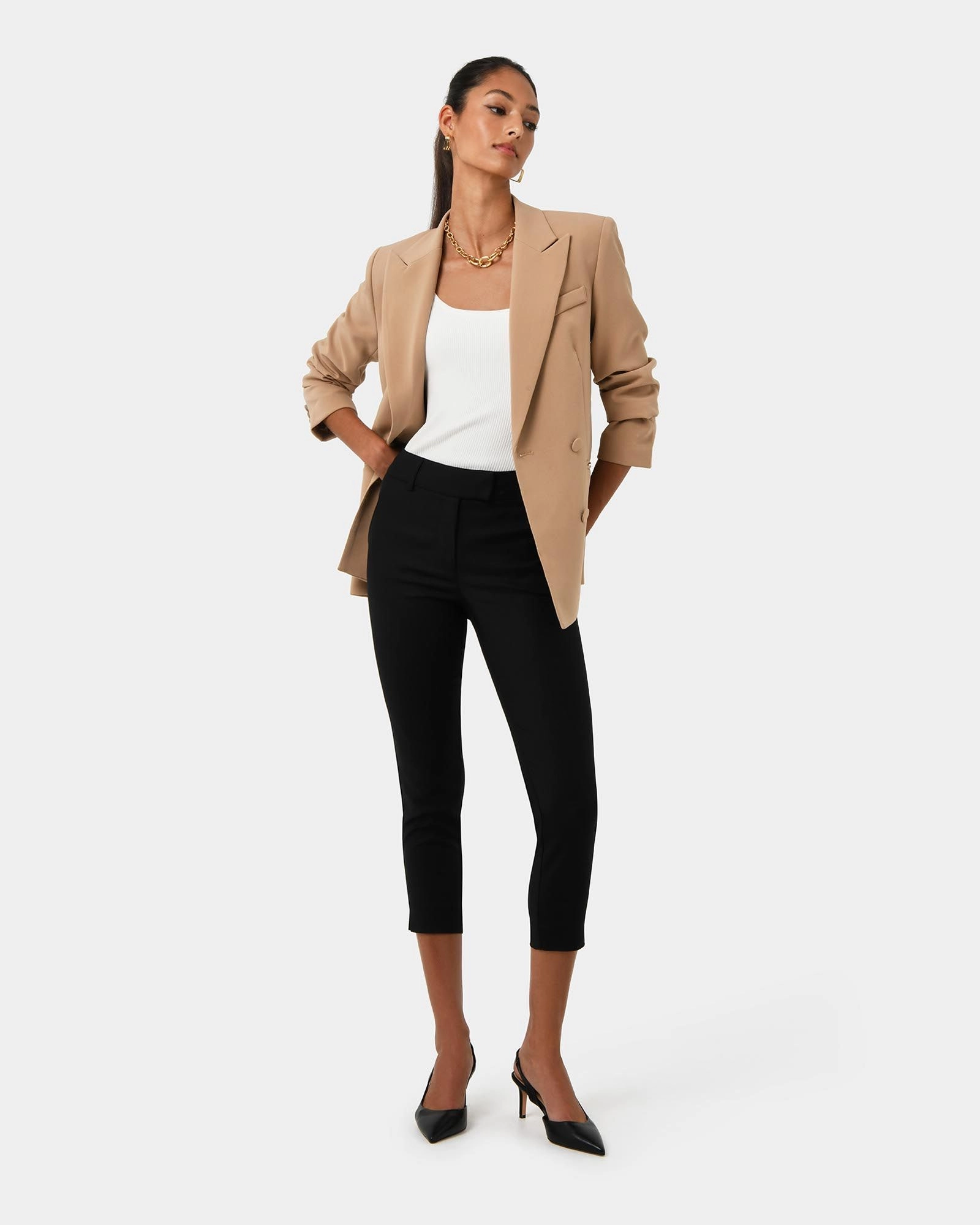 Forcast Clothing - Josie Cropped Notch Pants