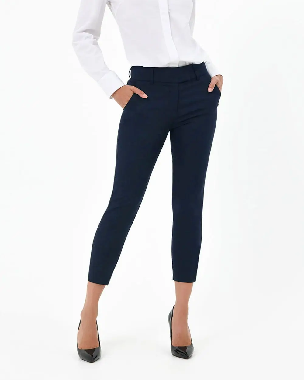 Forcast Clothing, the Josie 2 Cropped Notch Pants, featuring fitted silhouette and notch cropped hem