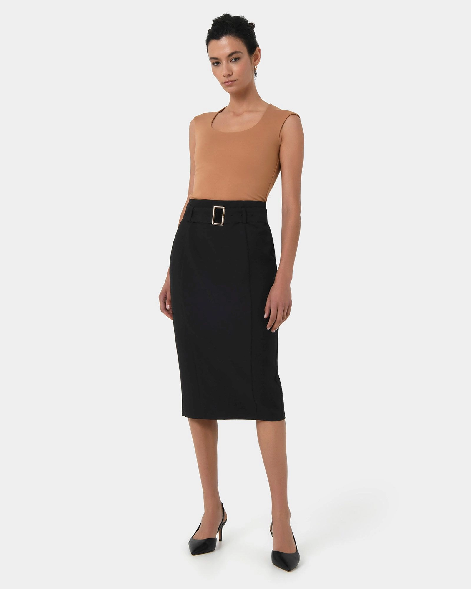 Forcast Clothing - Victoria Belted Pencil Skirt